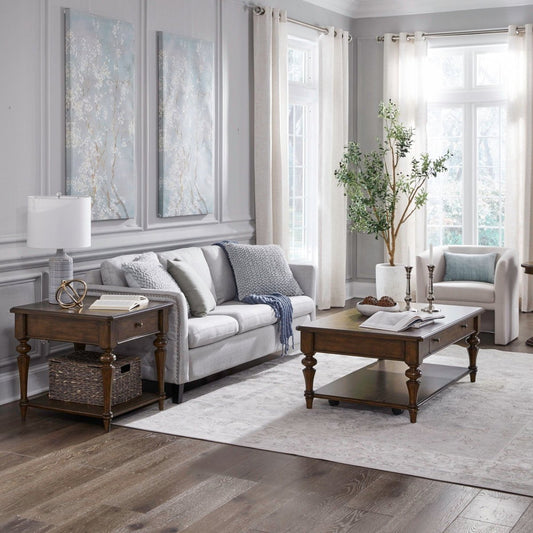 Arden Road - 3 Piece Table Set - Satin Cherry Table Sets by Liberty Furniture - Walls Furniture & Mattress