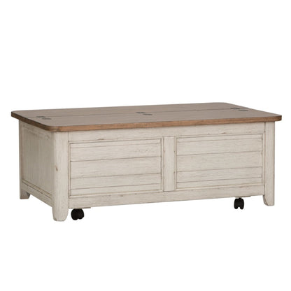 Farmhouse Reimagined - 3 Piece Table Set - White Table Sets by Liberty Furniture - Walls Furniture & Mattress