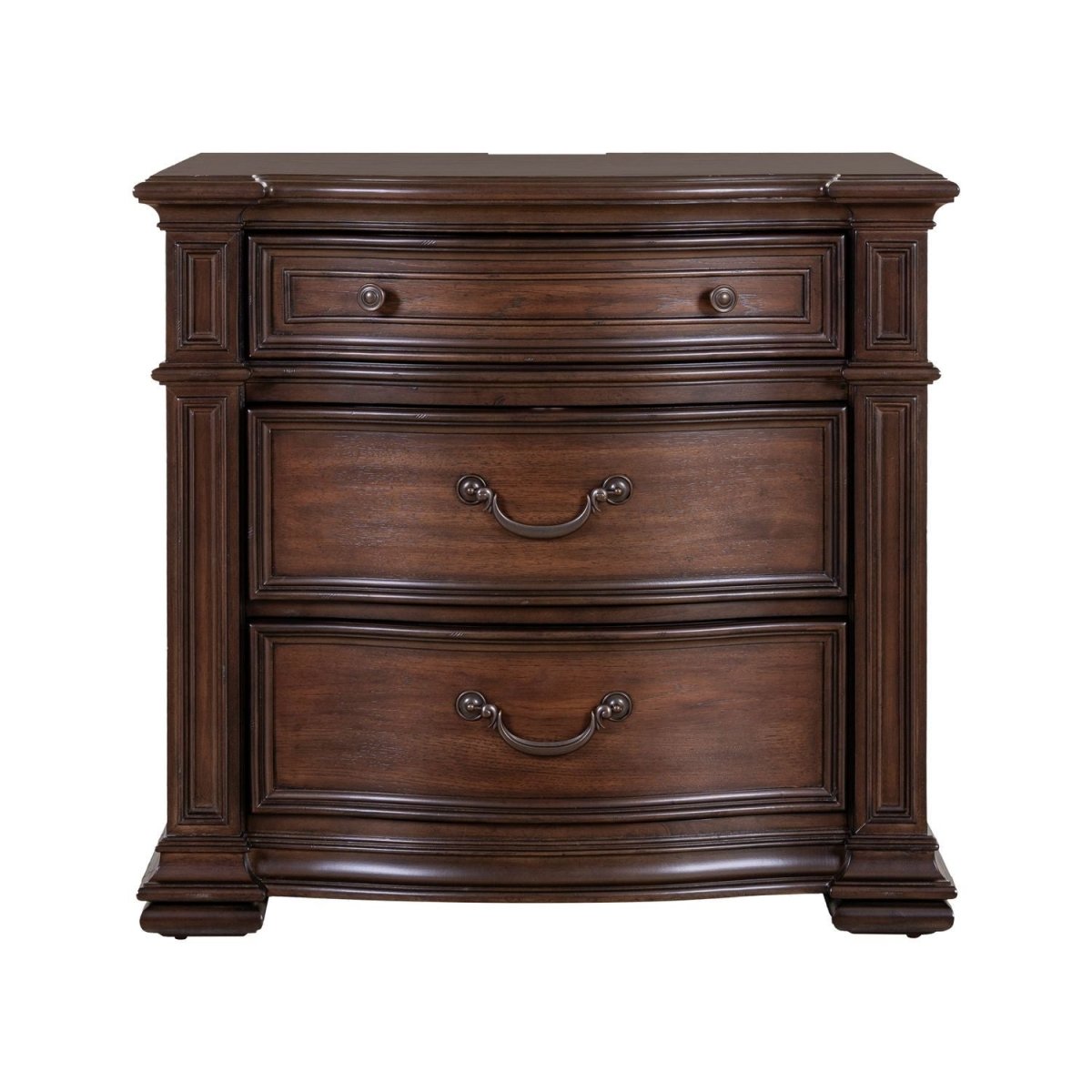 Provence Park - Bedside Chest With Charging Station - Brown Bedside Chests by Liberty Furniture - Walls Furniture & Mattress