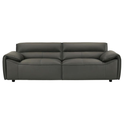 Buxton - Top Grain Leather Upholstered Sofa Stationary Sofas by Coaster Fine Furniture - Walls Furniture & Mattress