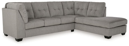 Lanelly - Alloy - 2 - Piece Sectional With Raf Corner Chaise Stationary Sectionals by Signature Design by Ashley® - Walls Furniture & Mattress