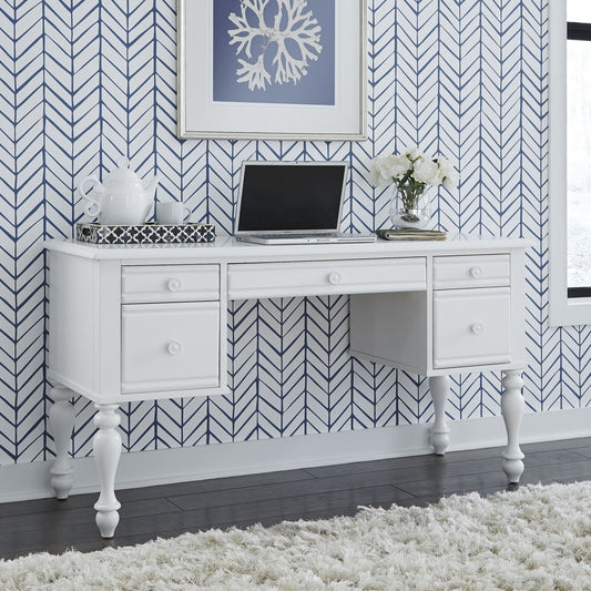 Summer House - Wood Vanity Desk - White Vanity Desks by Liberty Furniture - Walls Furniture & Mattress