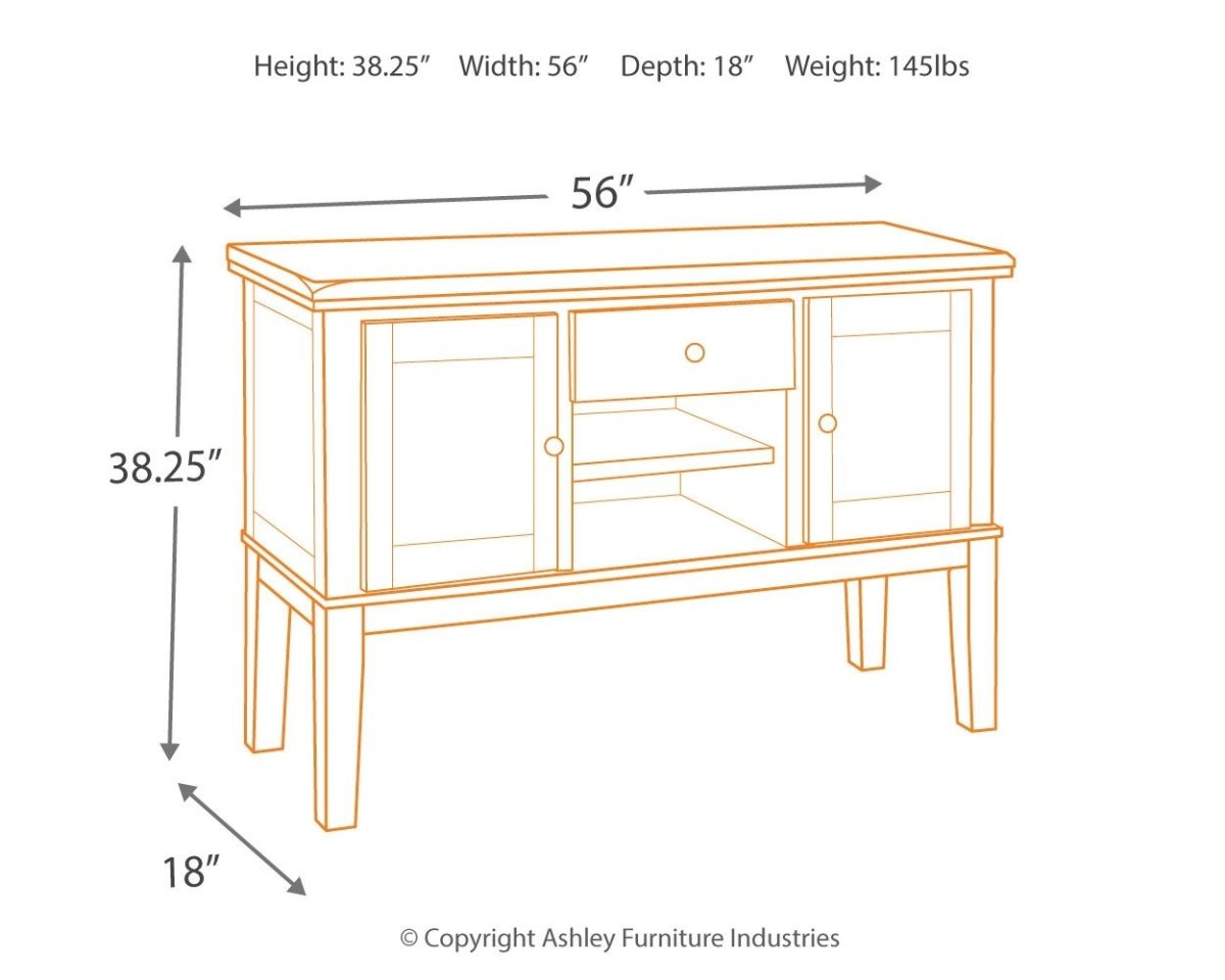 Haddigan - Dark Brown - Dining Room Server Servers by Signature Design by Ashley® - Walls Furniture & Mattress