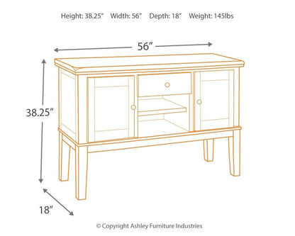 Haddigan - Dark Brown - Dining Room Server Servers by Signature Design by Ashley® - Walls Furniture & Mattress