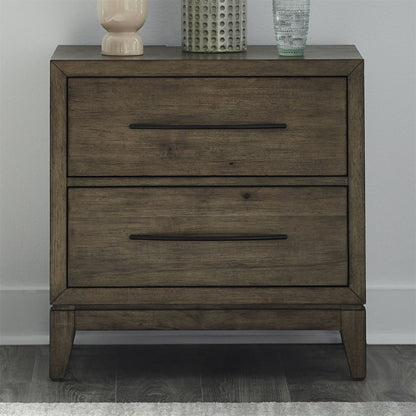 Shaker Lakes - Nightstand With Charging Station - Harvest Brown Nightstands w/ Charging Stations by Liberty Furniture - Walls Furniture & Mattress