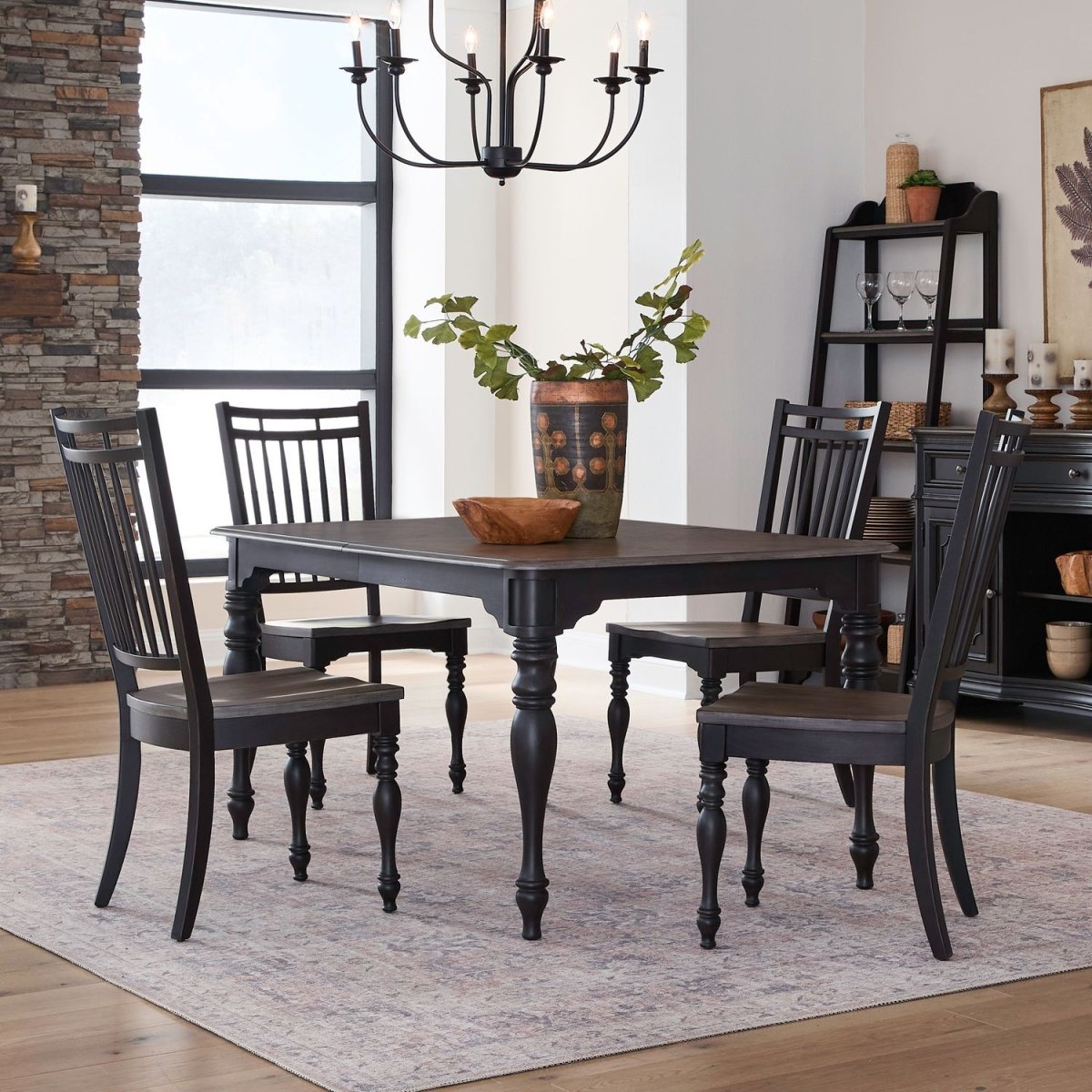 Magnolia Manor - Leg Table Set 5 Piece Dining Room Sets by Liberty Furniture - Walls Furniture & Mattress