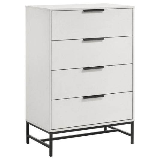 Sonora - 4 - Drawer Bedroom Chest - White Accent Chests by Coaster Fine Furniture - Walls Furniture & Mattress