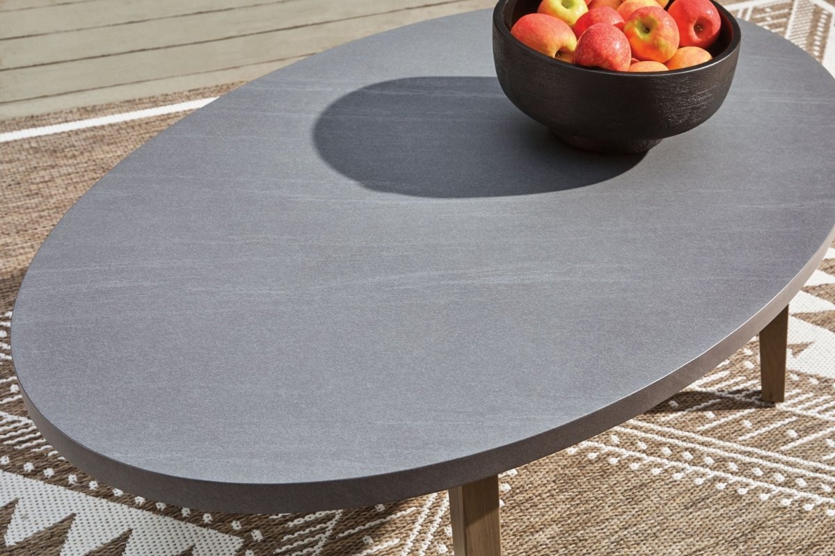 Harmony Headlands - Oval Cocktail Table - Natural / Gray Coffee Tables by Signature Design by Ashley® - Walls Furniture & Mattress