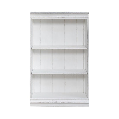 Magnolia Manor - 48" Bookcase - Antique White Standard Bookcases by Liberty Furniture - Walls Furniture & Mattress