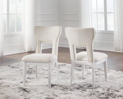 Chalanna - Dining Upholstered Side Chair (Set of 2) - White Chair Sets by Signature Design by Ashley® - Walls Furniture & Mattress