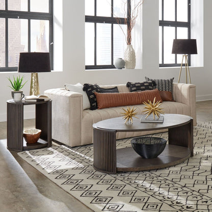City View - Oval Cocktail Table - Coffee Bean Cocktail Tables by Liberty Furniture - Walls Furniture & Mattress