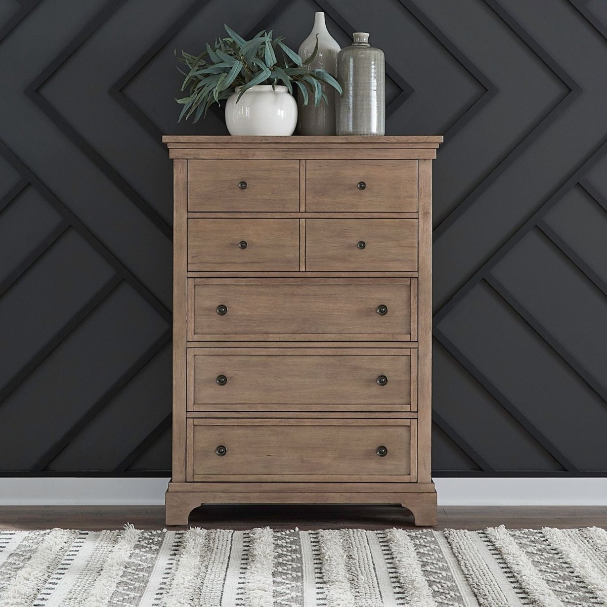 Haven Hills - 5 Drawer Chest - Camel Beige Accent Chests by Liberty Furniture - Walls Furniture & Mattress