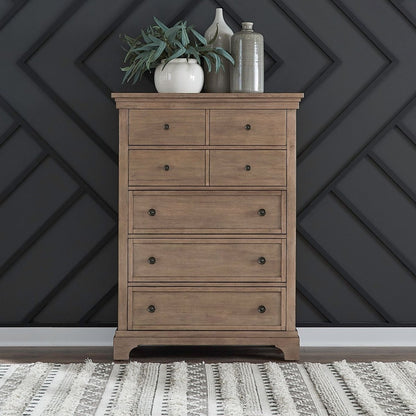 Haven Hills - 5 Drawer Chest - Camel Beige Accent Chests by Liberty Furniture - Walls Furniture & Mattress
