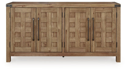Ridgester - Dining Room Server - Light Brown Servers by Benchcraft® - Walls Furniture & Mattress