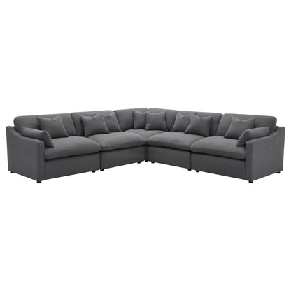 Hobson - Upholstered Modular Sectional Sofa Stationary Sectionals by Coaster Fine Furniture - Walls Furniture & Mattress