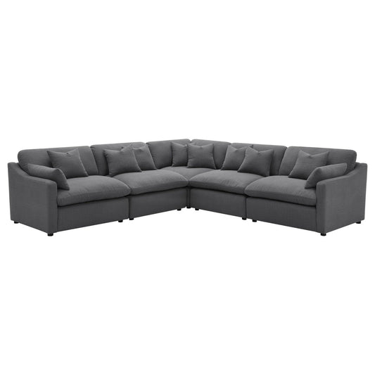 Hobson - Upholstered Modular Sectional Sofa Stationary Sectionals by Coaster Fine Furniture - Walls Furniture & Mattress