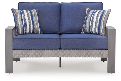 Half Moon Beach - Loveseat With Cushion - Blue / Gray Loveseats by Signature Design by Ashley® - Walls Furniture & Mattress