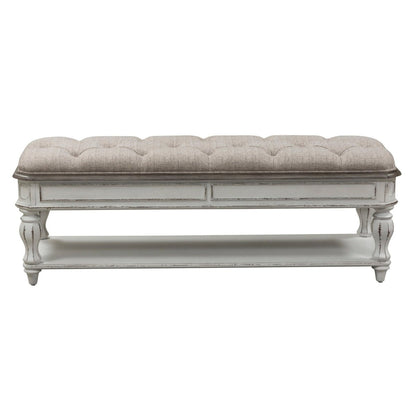 Magnolia Manor - Bed Bench - White Storage Benches by Liberty Furniture - Walls Furniture & Mattress