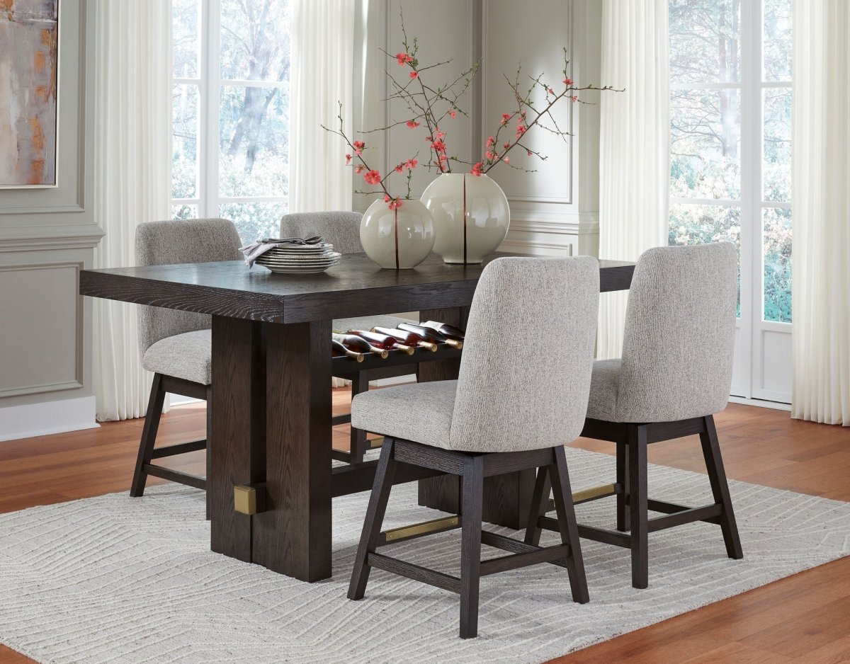Burkhaus - Rectangular Counter Table Set 5 Piece Dining Room Sets by Signature Design by Ashley® - Walls Furniture & Mattress