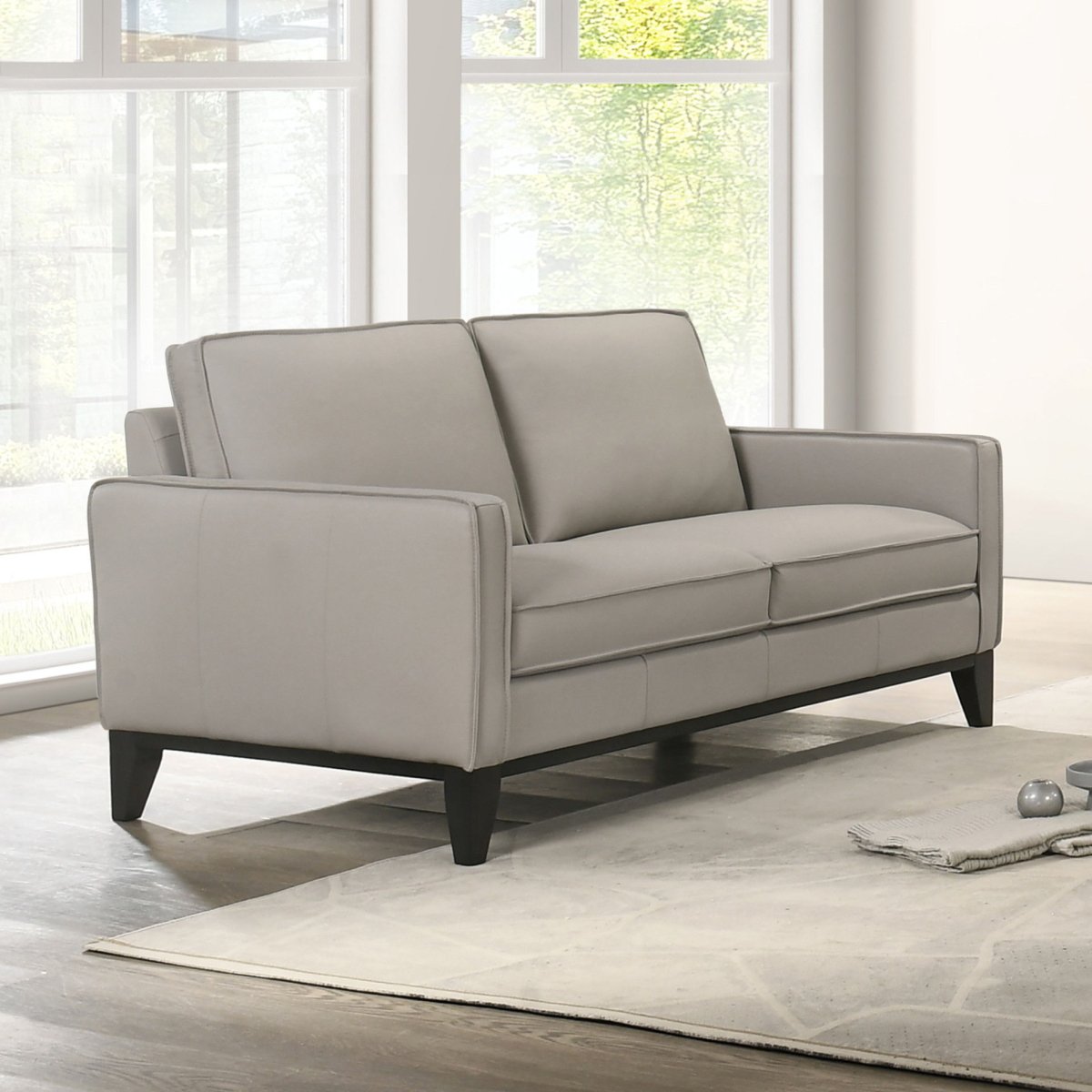 Aaron - Loveseat - Mist Gray Stationary Loveseats by New Classic - Walls Furniture & Mattress