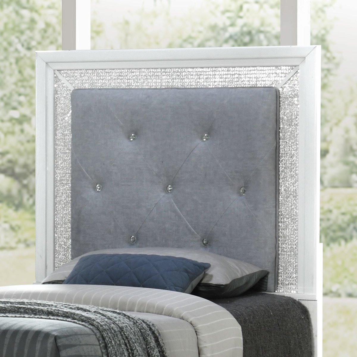 Reflections - Upholstered Panel Headboard With Lights Upholstered Headboards by Liberty Furniture - Walls Furniture & Mattress