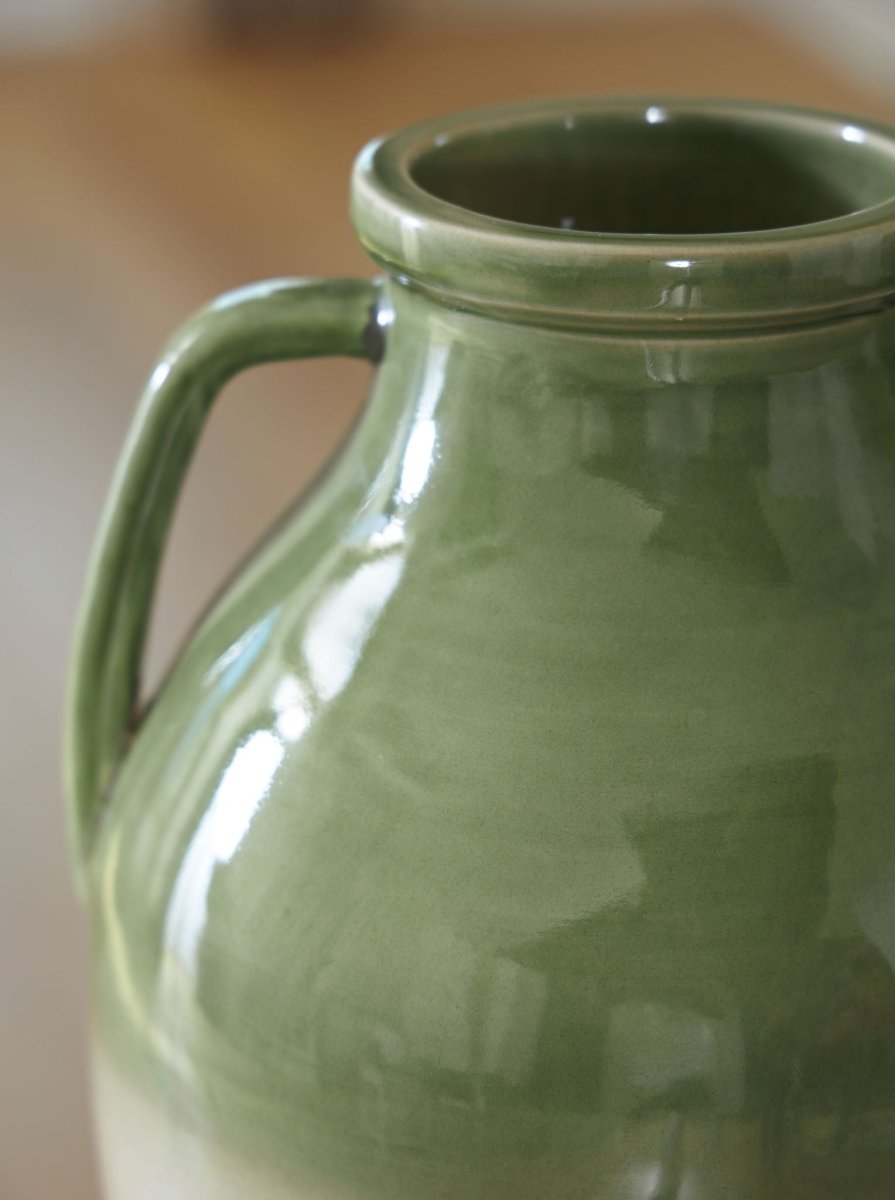 Andorbury - Vase - Green / Beige Vases & Jars by Signature Design by Ashley® - Walls Furniture & Mattress