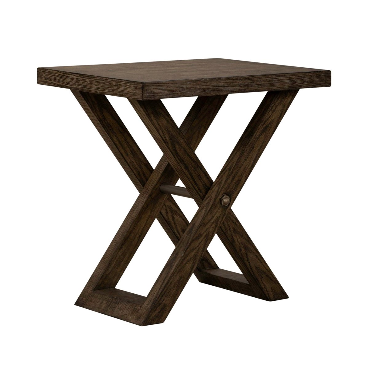 Crossroads - Chair Side Table - Dark Brown Chair Side Tables by Liberty Furniture - Walls Furniture & Mattress