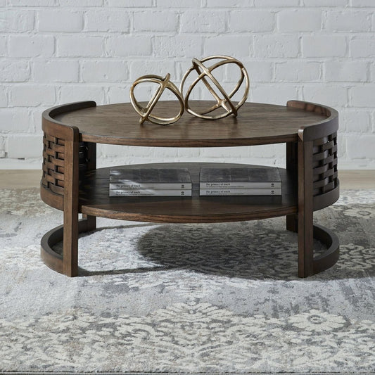 Warren Park - Round Table Cocktail Tables by Liberty Furniture - Walls Furniture & Mattress