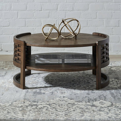 Warren Park - Round Table Cocktail Tables by Liberty Furniture - Walls Furniture & Mattress