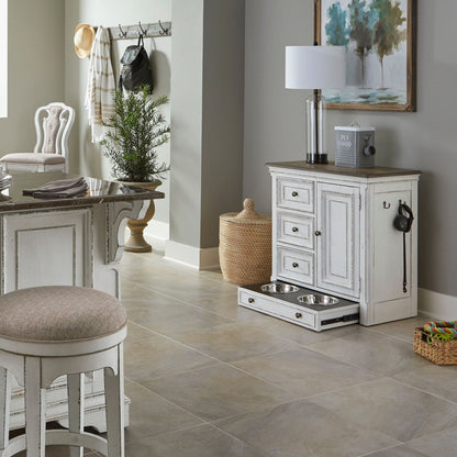 Magnolia Manor - Pet Feeder Cabinet - White Feeder Cabinets by Liberty Furniture - Walls Furniture & Mattress