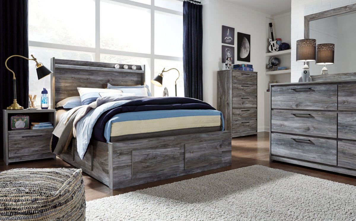 Baystorm - Panel Bedroom Set - Gray 8 + Piece Bedroom Sets by Signature Design by Ashley® - Walls Furniture & Mattress
