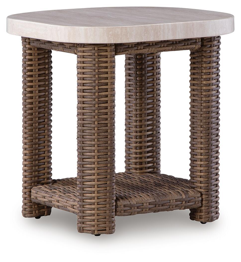 Dolan Creek - Square End Table - Beige / Brown End Tables by Signature Design by Ashley® - Walls Furniture & Mattress