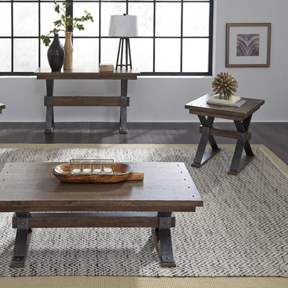 Sonoma Road - 3 Piece Set (1 Cocktail 2 End Tables) - Light Brown Table Sets by Liberty Furniture - Walls Furniture & Mattress