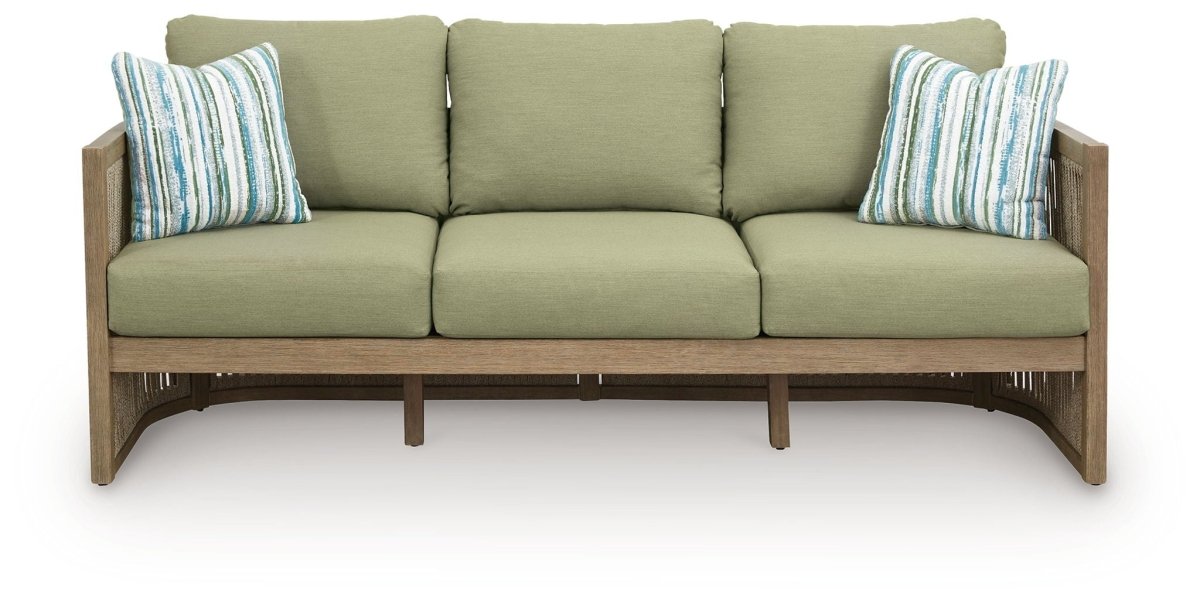 Serena Shores - Beige / Green - Sofa With Cushion Sofas by Signature Design by Ashley® - Walls Furniture & Mattress
