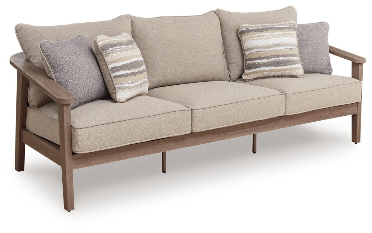 Harmony Headlands - Sofa With Cushion - Natural / Gray Sofas by Signature Design by Ashley® - Walls Furniture & Mattress
