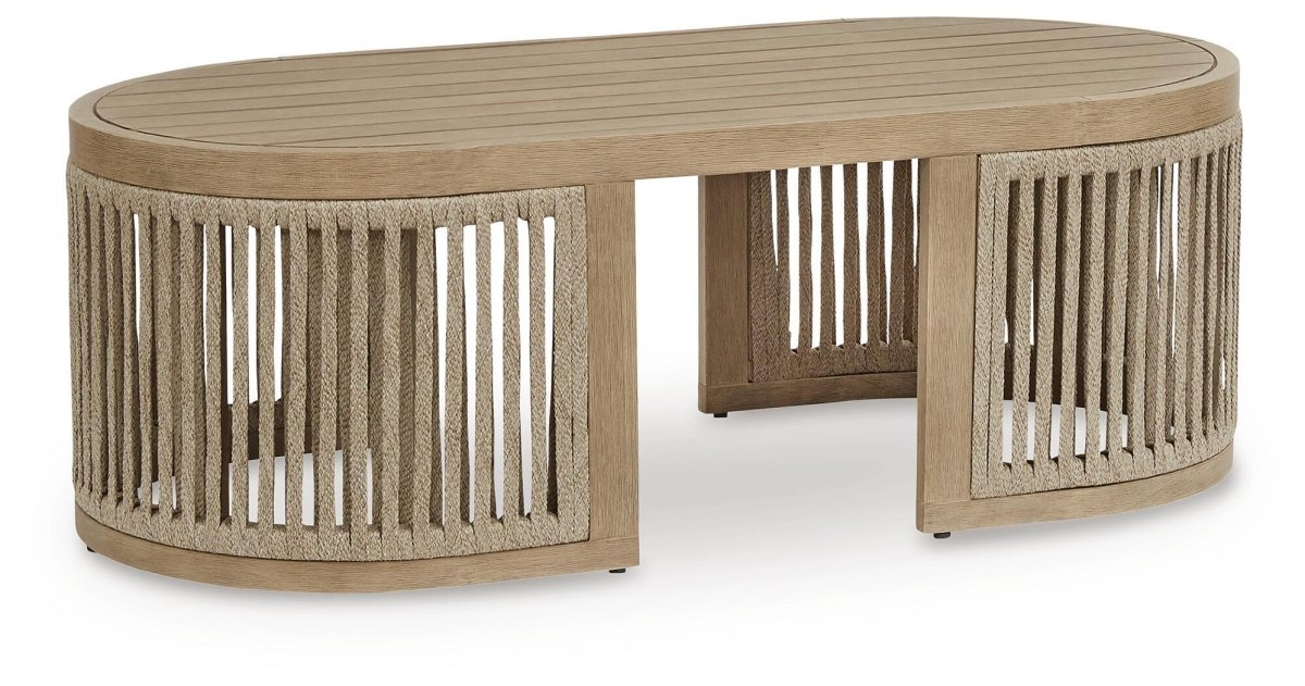 Serena Shores - Rectangular Cocktail Table - Beige Coffee Tables by Signature Design by Ashley® - Walls Furniture & Mattress