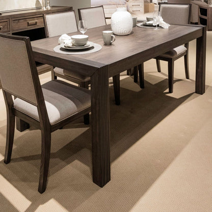 Modern Edge - Rectangular Leg Table - Brown Dining Tables by Liberty Furniture - Walls Furniture & Mattress