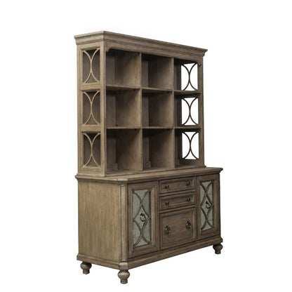 Simply Elegant - Credenza & Hutch - Heathered Taupe Credenzas & Hutches by Liberty Furniture - Walls Furniture & Mattress