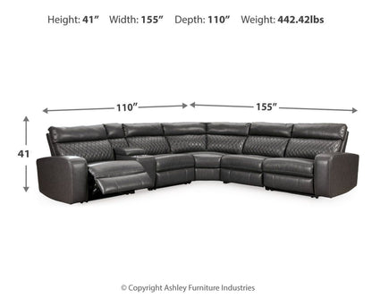 Samperstone - Power Reclining Sectional Reclining Sectionals by Signature Design by Ashley® - Walls Furniture & Mattress