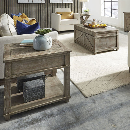 Parkland Falls - 3 Piece Table Set - Light Brown Table Sets by Liberty Furniture - Walls Furniture & Mattress
