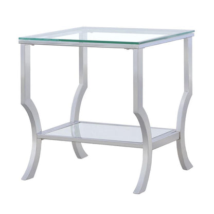 Saide - Rectangular Glass Top Table End Tables by CoasterEssence - Walls Furniture & Mattress