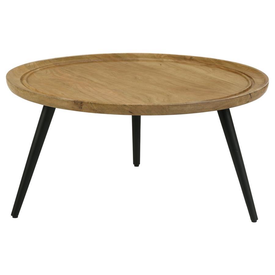 Zoe - Round Mango Wood Table End Tables by CoasterEssence - Walls Furniture & Mattress