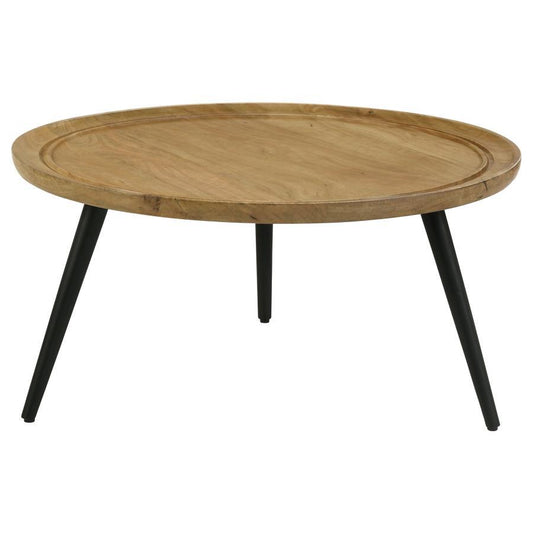 Zoe - Round Mango Wood Table End Tables by CoasterEssence - Walls Furniture & Mattress
