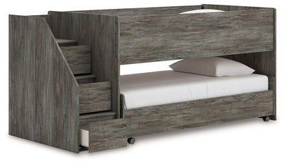 Frandern - Gray - Twin Over Twin Loft Bed Loft Beds by Signature Design by Ashley® - Walls Furniture & Mattress