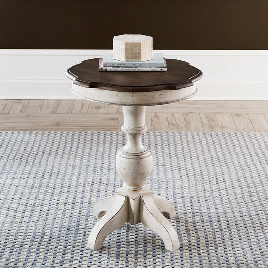 Abbey Road - Round End Table - White End Tables by Liberty Furniture - Walls Furniture & Mattress