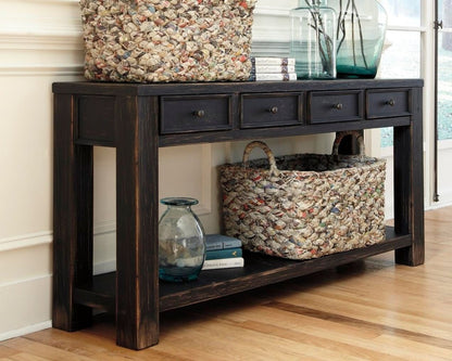 Gavelston - Sofa Table - Black Sofa Tables by Signature Design by Ashley® - Walls Furniture & Mattress