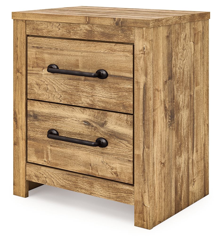 Maystonna - Two Drawer Night Stand - Brown Accent Nightstands by Signature Design by Ashley® - Walls Furniture & Mattress