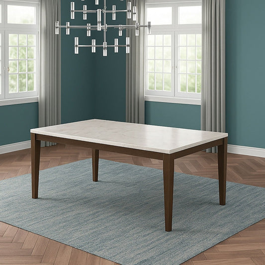 Essence - 70" Rectangle Dining Table With Marble Top Dining Tables by New Classic - Walls Furniture & Mattress