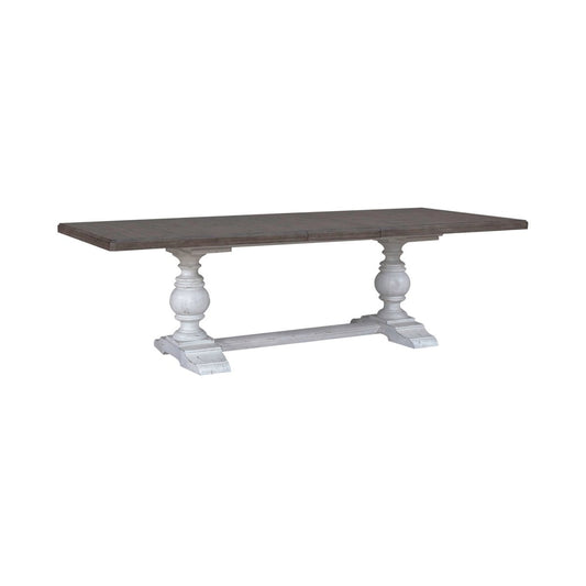 River Place - Trestle Table - White Dining Tables by Liberty Furniture - Walls Furniture & Mattress