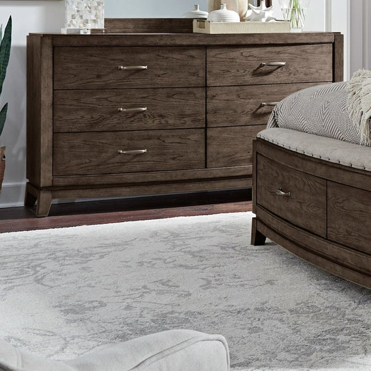 Avalon - 6 Drawer Dresser - Brown Dressers by Liberty Furniture - Walls Furniture & Mattress